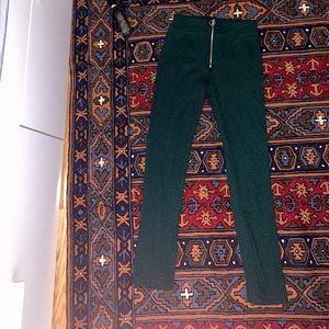 XS Urban Outfitters green + black houndstooth